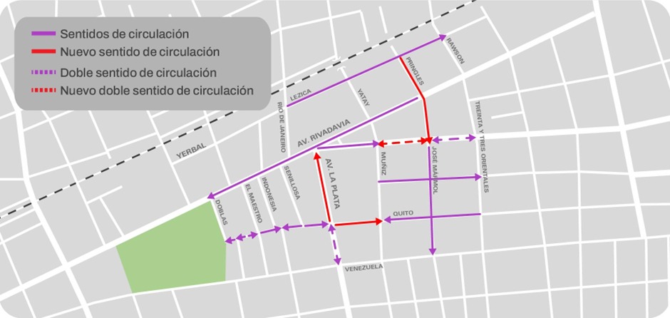 BAInfraest's tweet photo. CABALLITO Y ALMAGRO: CAMBIOS DE SENTIDO 🚦

📍 La Plata (Chaco/Quito a Rivadavia): único a Rivadavia

📍 J. Mármol (Rivadavia a Yrigoyen) y Pringles (Lezica a Rivadavia): único a Yrigoyen

📍 Quito (La Plata a Muñiz): Oeste-Este

📍 H. Yrigoyen (Muñiz a J. Mármol): doble sentido https://t.co/Ywxrp586q2