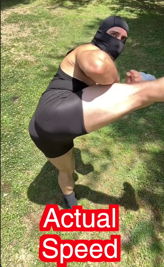 MexiNinjaBoi's tweet photo. "Kuro Ninja Kung Fu Kicking Montage 4 (3 speeds)"
-
(SET 1 of 2)
-
An Upcoming NEW video of:
An Urban Ninja in his gym booty shorts practicing his kicks in 3 different frame speeds to show the booty and his skill.๐๐ฅท๐ฝ๐ฆต๐ฝ๐
-
#ninja #blackninja #martialarts #martialartist #ninjaboots #kicks #bootyshorts #manbutt #practicing #black #gymmotivation