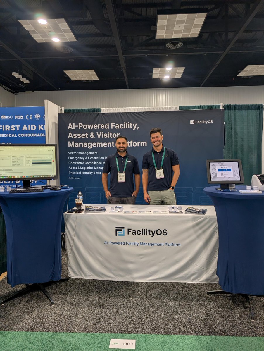 facilityos's tweet photo. We are pleased to participate in the NSC Safety Congress &amp; Expo 2026. Visit us at booth #5717 to explore solutions for enhancing visitor safety, ensuring compliance, and improving onsite visibility. 

#NSC2026 #SafetyExpo #EHS https://t.co/fI3CDM0Fnr