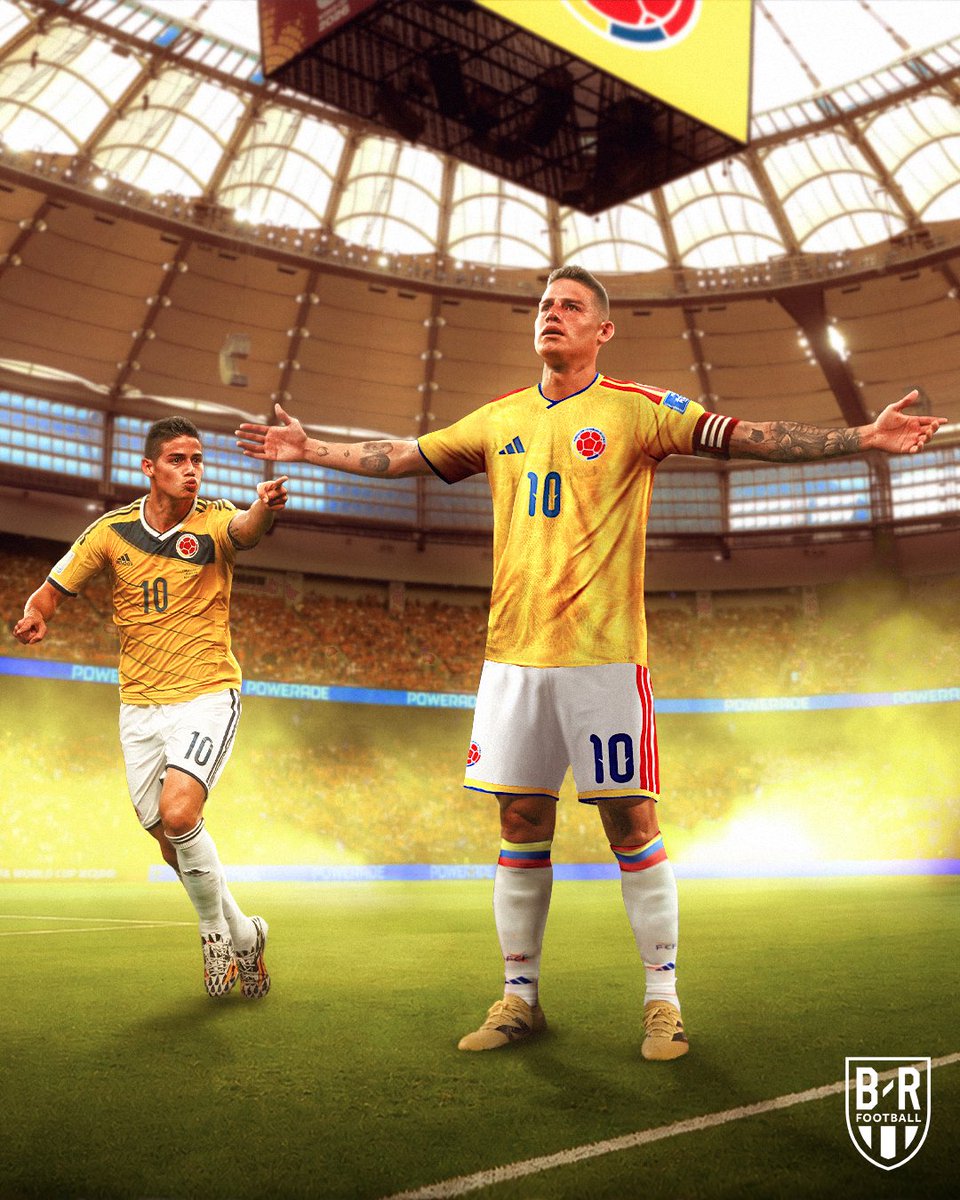 brfootball's tweet photo. James Rodríguez confirms he is retiring from international football.

▪️ 131 appearances
▪️ 31 goals
▪️ 43 assists
▪️ World Cup Golden Boot (2014)
▪️ World Cup Best XI (2014)
▪️ World Cup Goal of the Tournament (2014)
▪️ Puskás Award (2014)
▪️ Copa América Team of the Tournament (2019, 2024)
▪️ Copa América Most Assists (2024)
▪️ Copa América Golden Ball (2024)

A Colombia legend 🔟👑🇨🇴