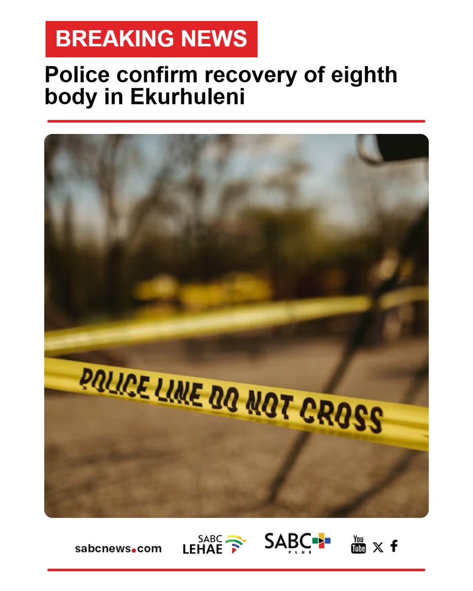 SABCNews's tweet photo. BREAKING NEWS | The SAPS has confirmed the recovery of another body in Ekurhuleni, bringing to eight the number of women’s bodies discovered in the metro over the past two months. https://t.co/W0BjcYlnop