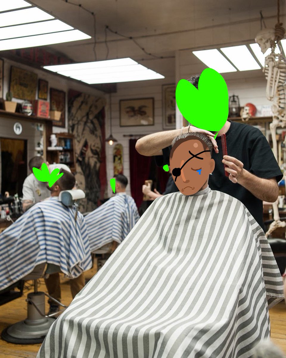 Thesecondheath's tweet photo. I will be wearing a wig for a while. I'm upset but this image made me smile. https://t.co/AtQeRW56Rk