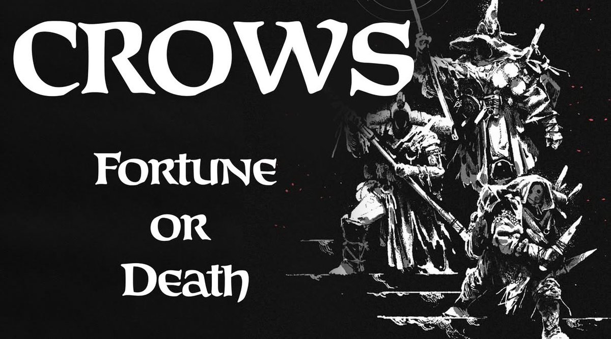 BackerKit's tweet photo. ⏳ Final hours for @helloMCDM's Crows: Fortune or Death!

Jump into this survival horror RPG where dungeon crawls are terrifying, loot makes you stronger, &amp; the monsters don't fight fair. $1.3M+ raised &amp; still climbing.

Join 7K+ backers before it's gone: https://t.co/c2X9eb8Brm https://t.co/Rwjv9VdmEU