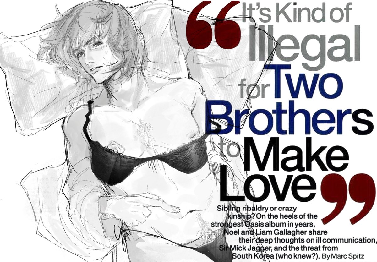 realloongmaster's tweet photo. It’s kind of illegal for two brothers to make love 
#oasis https://t.co/6qKwWCnL1p