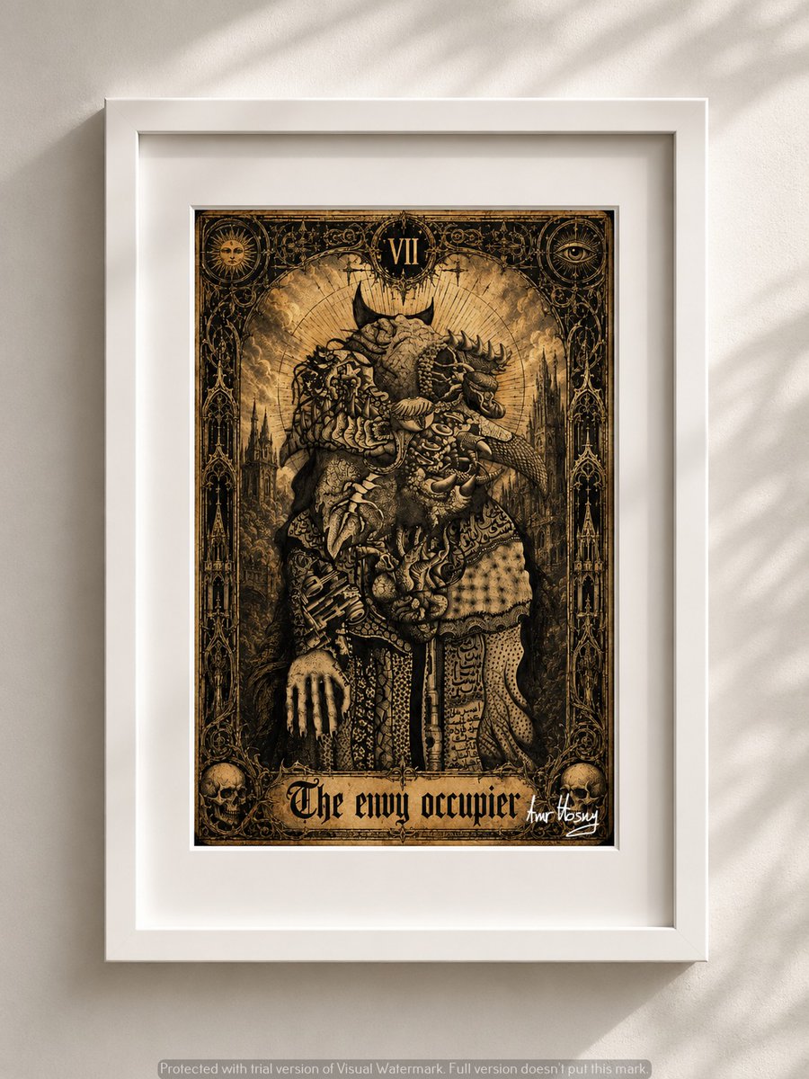DeniceSaborio's tweet photo. The Envy Occupier—a variation on the original piece. 120 × 80 cm. Ink on paper. Available in all sizes. https://t.co/twdVwLBVqQ