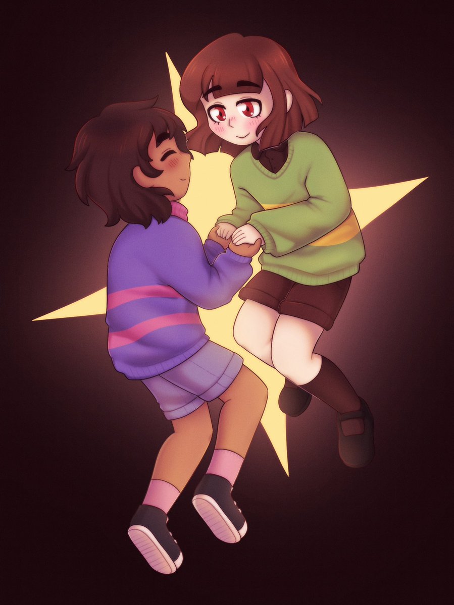 salchichazzz's tweet photo. happy anniversary #undertale #chara #frisk https://t.co/miaLijw8QB