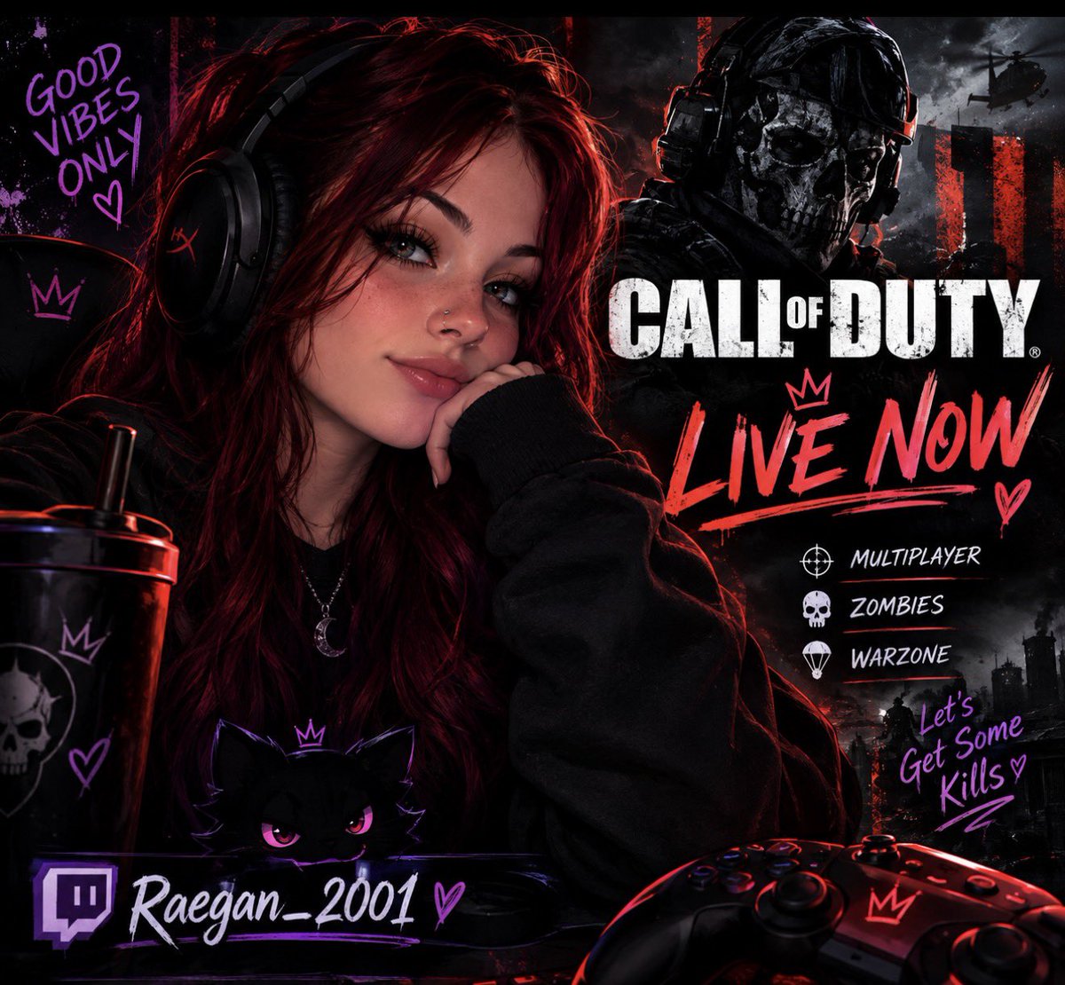 Raegan20001's tweet photo. She’s Back 🎮💕 Let’s See What Happens #TwitchStreamer #CallOfDuty #GamingGirl #ImBack 🎮💕 https://t.co/P8TtQu2Moq