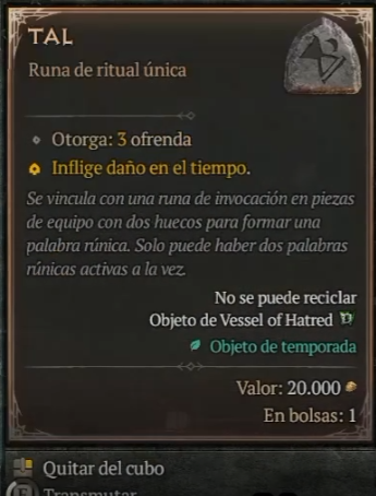 Morttimer11's tweet photo. Palabras Rúnicas en #DiabloIV !!!!
Tal + Eth = Sigilo 🤯 https://t.co/Qmeh7khNNS