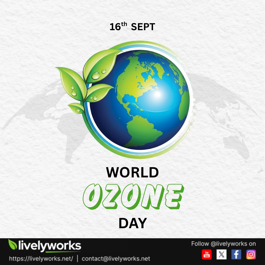 livelyworks's tweet photo. Protect the Ozone Layer, Protect Life on Earth.
Every small action today creates a healthier tomorrow.
Take a look at our products :
https://t.co/qUR0RUkJnG
#livelyworks #creativesolutions #products #scripts #businesssolutions#Happy World Ozone Day https://t.co/OHA08cOXza