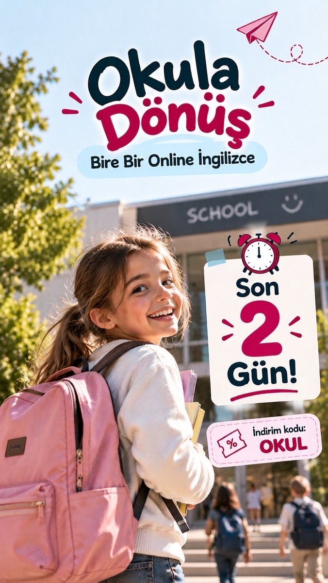 qarintEn's tweet photo. YARIN BİTİYOR 📣

Okula dönüşe özel herkesin faydalanabileceği %6️⃣5️⃣ indirim yarın bitiyor. Qarint’le özgüvenli İngilizce konuşmanın keyfini yaşayın ✨

Kampanya: https://t.co/t8xTA2rftJ https://t.co/2frjIKtWD0