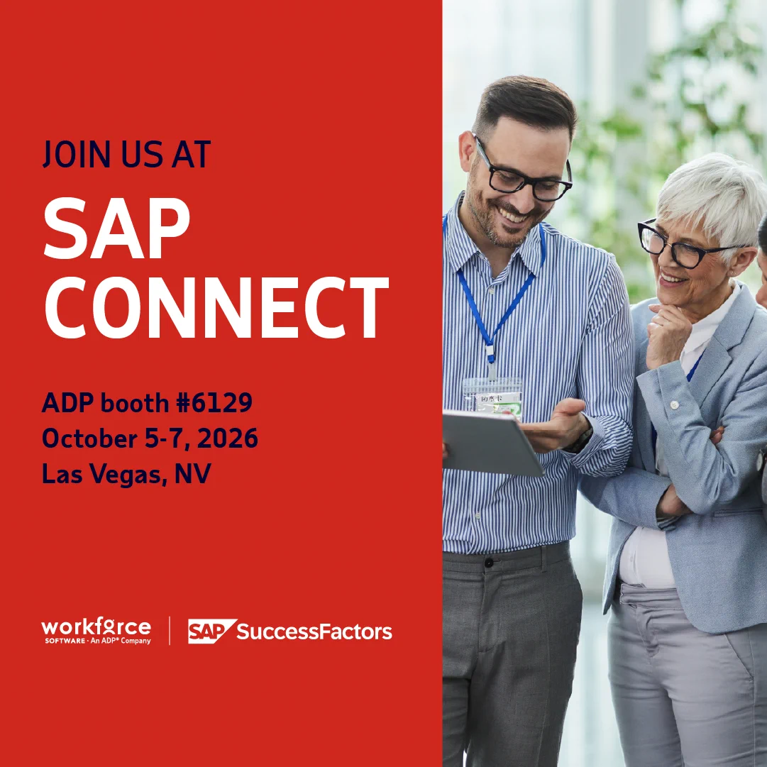 Join us at SAP Connect 
ADP Booth #6129
October 5-7, 2026
Las Vegas, NV