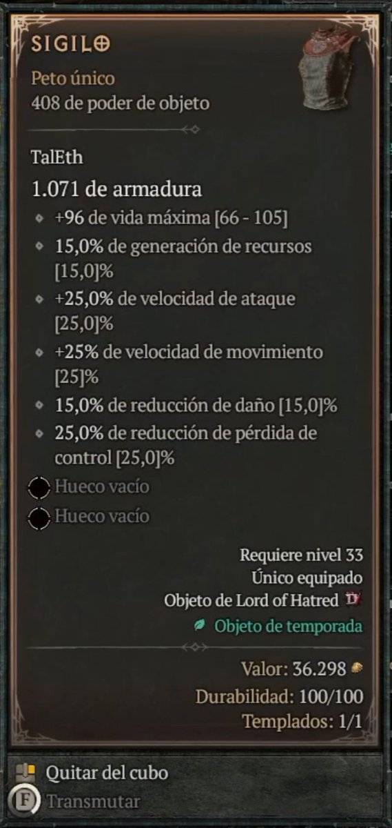 Morttimer11's tweet photo. Palabras Rúnicas en #DiabloIV !!!!
Tal + Eth = Sigilo 🤯 https://t.co/Qmeh7khNNS