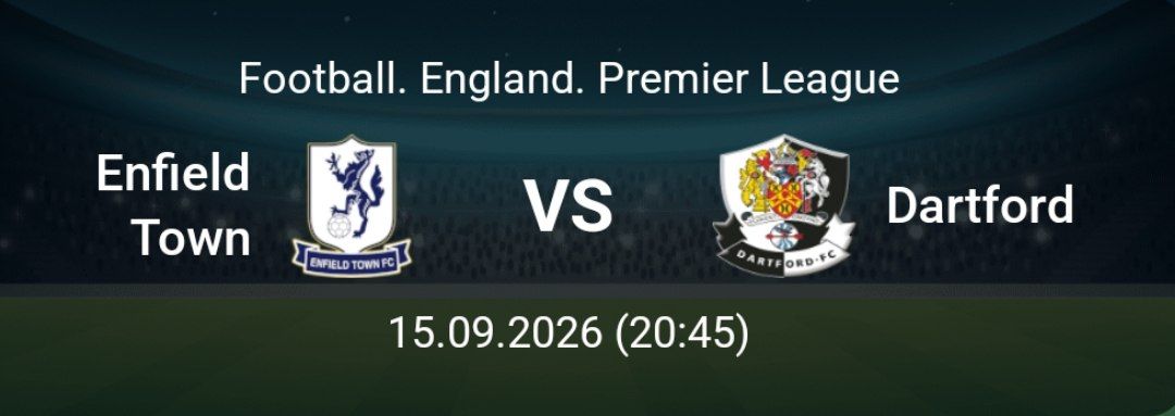 HtftA's tweet photo. 🚨Enfield Town - Dartford🚨

This match appears likely to end with a non-sporting outcome.
Dartford is expected to lead at half time (HT), with Enfield most likely to win by full time (FT).
⭐ Prediction: 2/1 https://t.co/zASKUxamE1