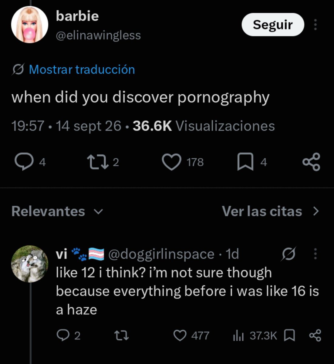 Alver1122's tweet photo. >Discovers porn at 12
>Today's a tranny https://t.co/K3jqpFuNjS