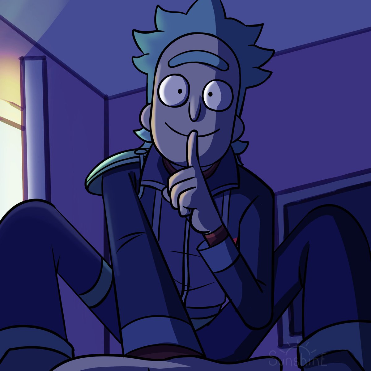 SunshineBabeArt's tweet photo. I don't know what he's shushing you for, but I'd listen if I were yooouuu.

I love you, Rick Prime.

#ricksanchez #rickprime #rickandmorty #fanart https://t.co/1TdYoBpSCD