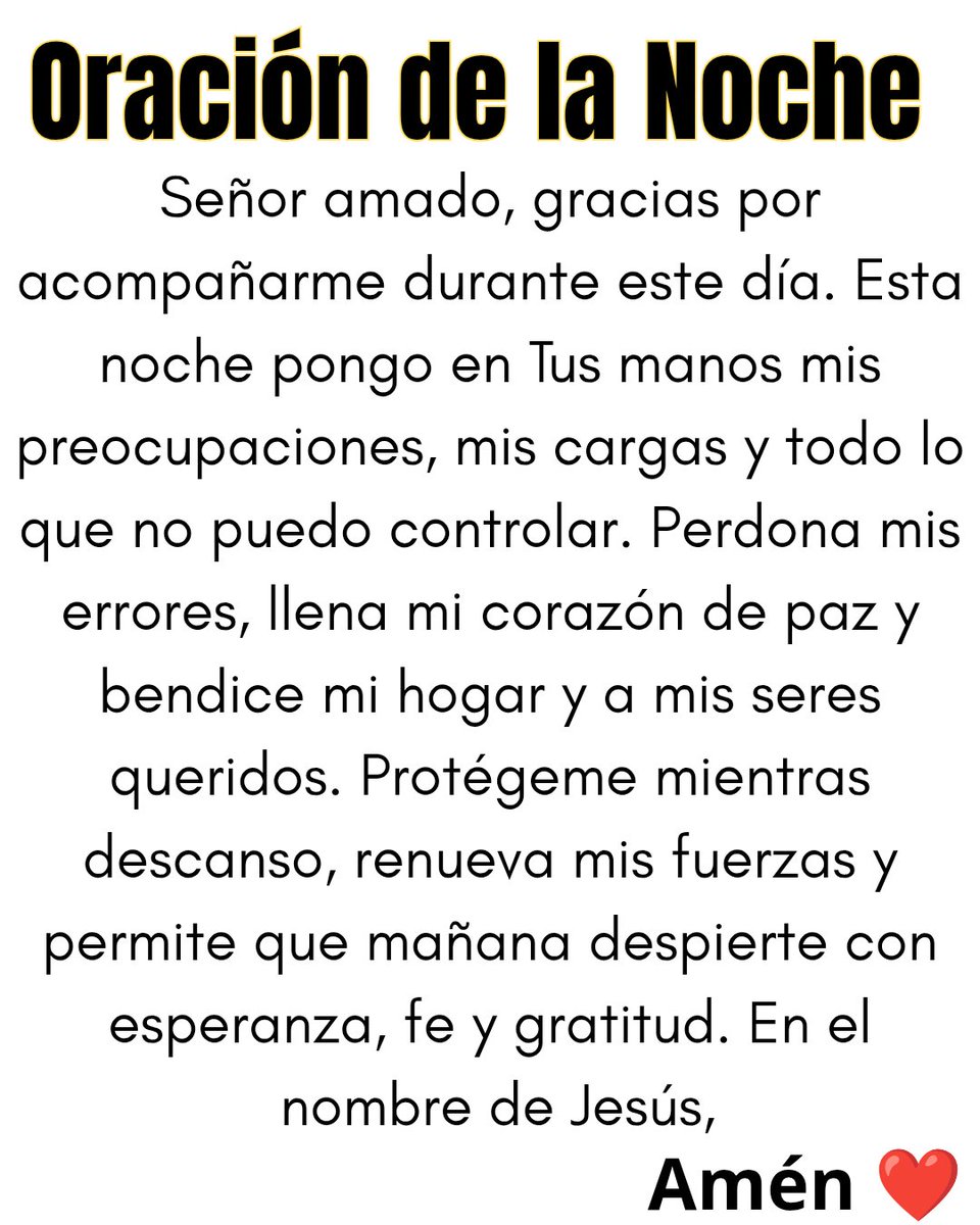 mioraciondehoy's tweet photo. Feliz Noche 🙏❤️ https://t.co/7P1m6DlKDm