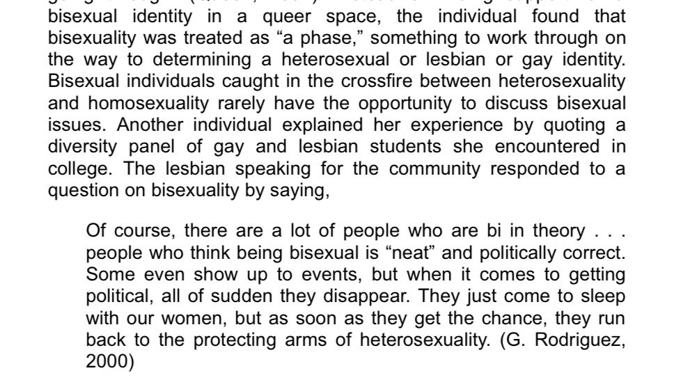 bisexualarchive's tweet photo. notice how bisexual people who were involved in the queer rights movement were essentially assimilated into lesbian &amp; gay and then that gets weaponised against us to tell us that bisexual people are apolitical #BVM26 https://t.co/pFzGmBkIlR
