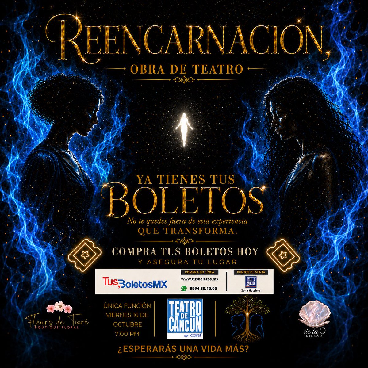 reencarnacion26's tweet photo. REENCARNACIÓN: ¿Mito o verdad?
Una historia de dos almas, vidas pasadas y un encuentro que desafía lo que creemos saber.

🎭 ÚNICA FUNCIÓN
📅 Viernes 16 de octubre
🕖 7:00 PM
📍 Teatro de Cancún

🎟️ ¡YA ESTÁN A LA VENTA LOS BOLETOS!

Asegura tu lugar! ó
¿Esperarás una vida más? https://t.co/ECahMZ9Ie5