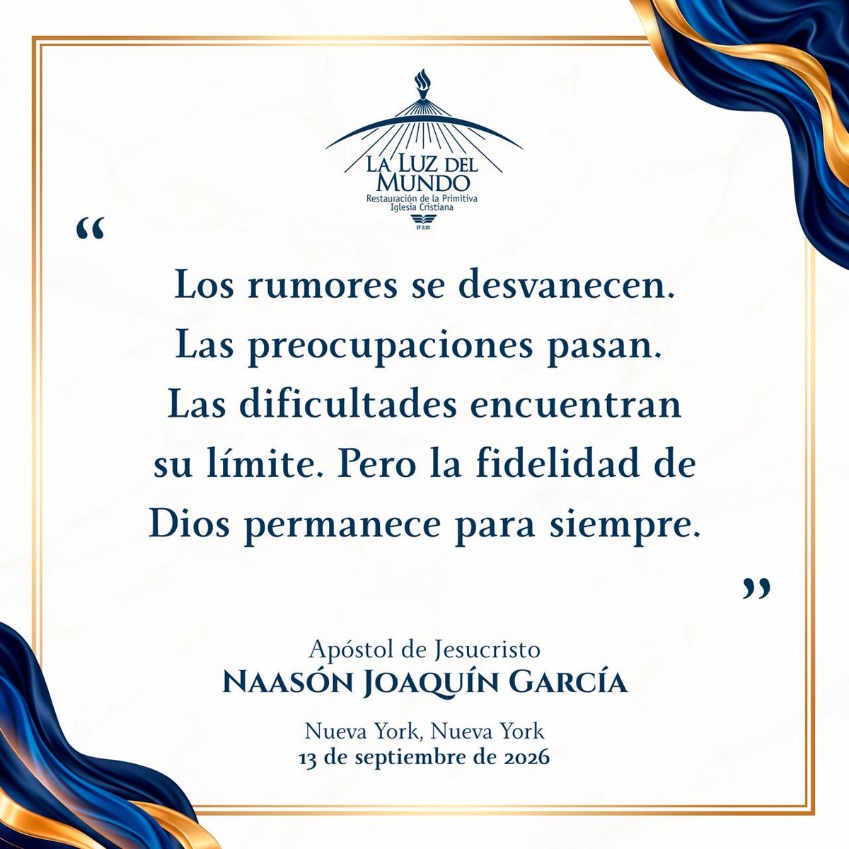 iglesialldm's tweet photo. Carta Apostólica I 13 de septiembre de 2026 

#LaLuzDelMundo 
#SiempreUnidos https://t.co/lo0dp7BVZF