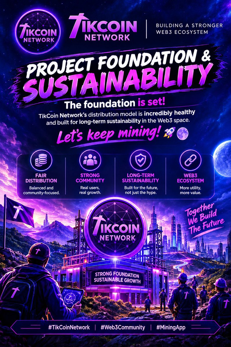 thecrypt017's tweet photo. Project Foundation & Sustainability
The foundation is set.
TikCoin Network's distribution model is incredibly healthy and built for long-term sustainability in the Web3 space. Let's keep mining. #TikCoinNetwork #Web3Community #MiningApp https://t.co/SSayqU5MUA