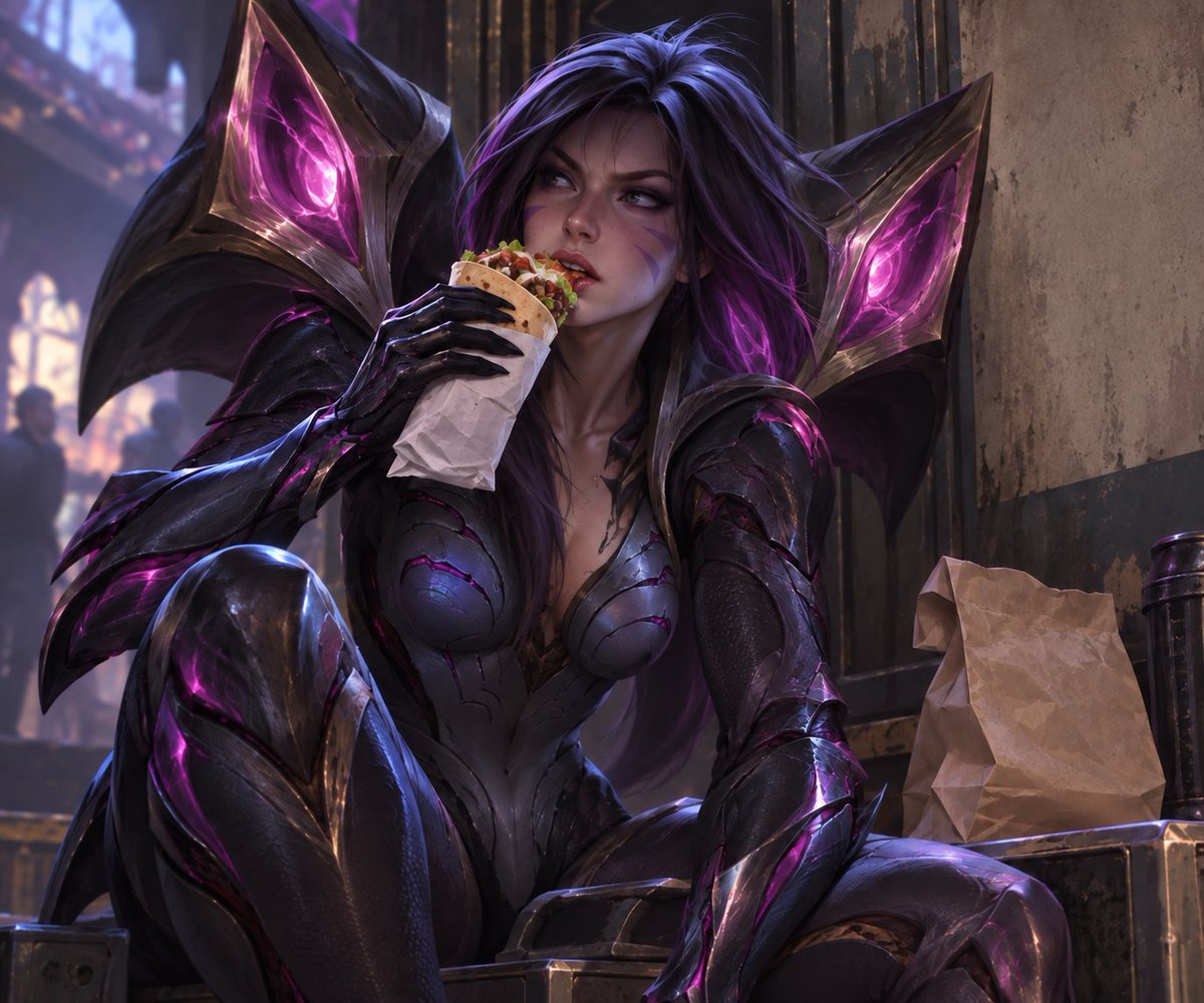 Nemspy's tweet photo. Is it ever too early in the morning for a kebab after a big night?
League people: thoughts on the accuracy of this, my first generation of this character?
#kaisa #leagueoflegends #lol #daughterofthevoid #kebab #doner #donerkebab https://t.co/hLtE0wesK1