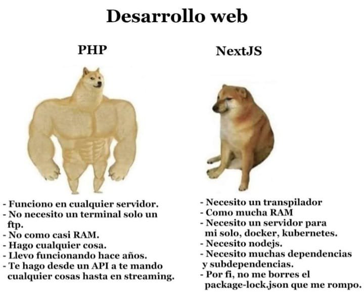 Tecn_Des_MP's tweet photo. PHP sigue siendo insuperable. Cuando vemos tecnologias y artefactos de software que ensamblan toda una arquitectura de un proyecto y vemos que chocan unos contra otros y que usar dependencias genera conflictos confirman porque PHP sigue siendo lo que es. 
#php 
#web 
#html https://t.co/SA32kUUOAp