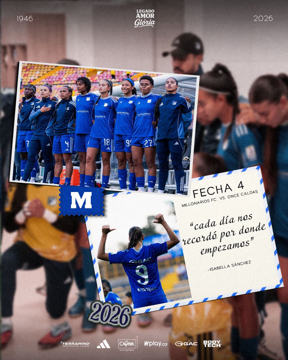 MillosFcFem's tweet photo. 📮 Cuatro postales y muchos momentos que nos trajeron hasta aquí. Ⓜ️

Cada partido, cada esfuerzo y cada recuerdo ha sido parte de este camino. Hoy revivimos las primeras cuatro fechas de esta Liga 2026 para recordar todo lo que hemos construido juntas. 💪✨

¡Seguimos unidos en este camino! 💙