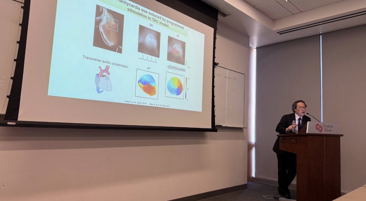 EugenioCingolan's tweet photo. Fantastic lecture on #AF by Prof Tetsuo Sasano from Tokyo Institute of Science 🇯🇵 @CedarsSinaiMed - from basic mechanisms to improving detection on a #taxiride 🚕 or #hotelbed 🏨 CedarsSinai @APHRSOfficial @HRSonline https://t.co/TMSp3pfebf