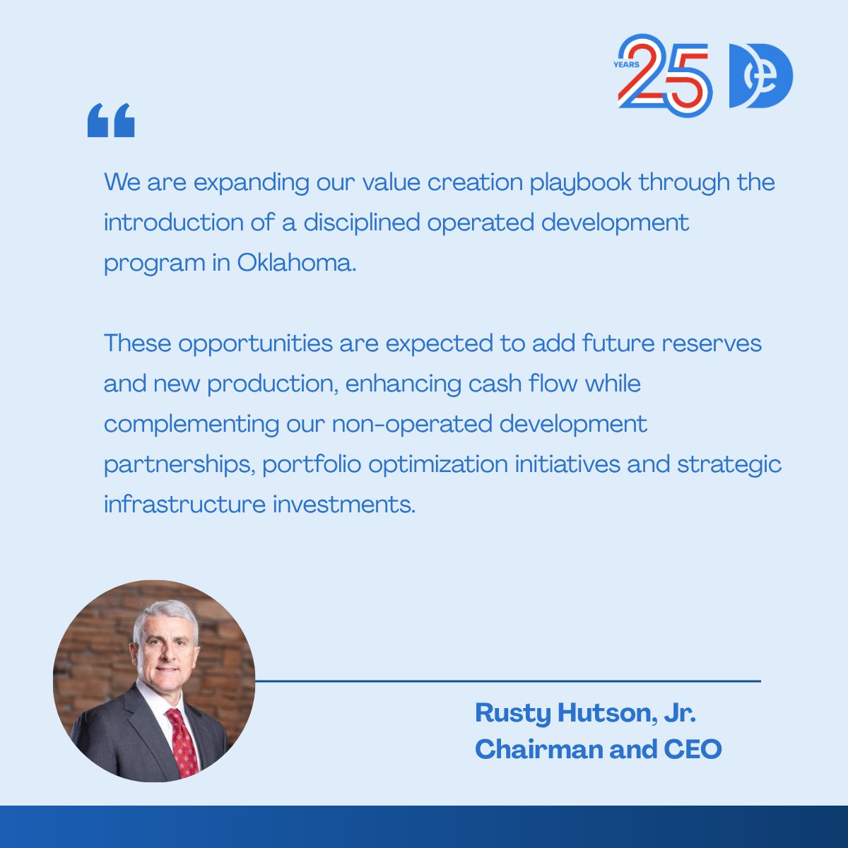 div_energy's tweet photo. Twenty-five years into Diversified Energy’s story, we’re adding to our playbook with our first operated well.
 
The Sequoyah 1307 31-30 1MXH in Oklahoma reached total depth just 12.5 days after drilling began.
 
Thanks to our team, Cactus Drilling and the crews who got us here. https://t.co/wCYaCK14vH