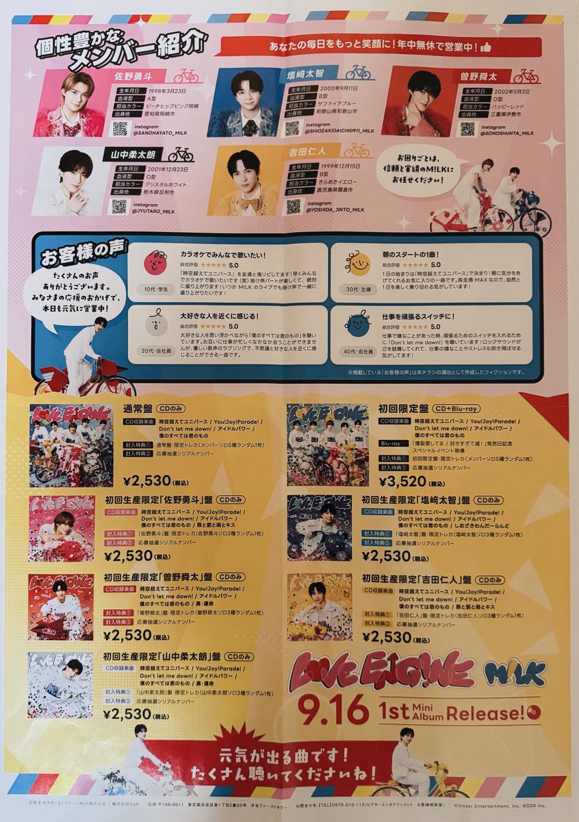 atb5zq's tweet photo. 全員のやつ入ってた꒰ ɞ̴̶̷ ·̮ ɞ̴̶̷ ꒱⭐️

#MILK #ラブエンジン https://t.co/cLSQeaumX5