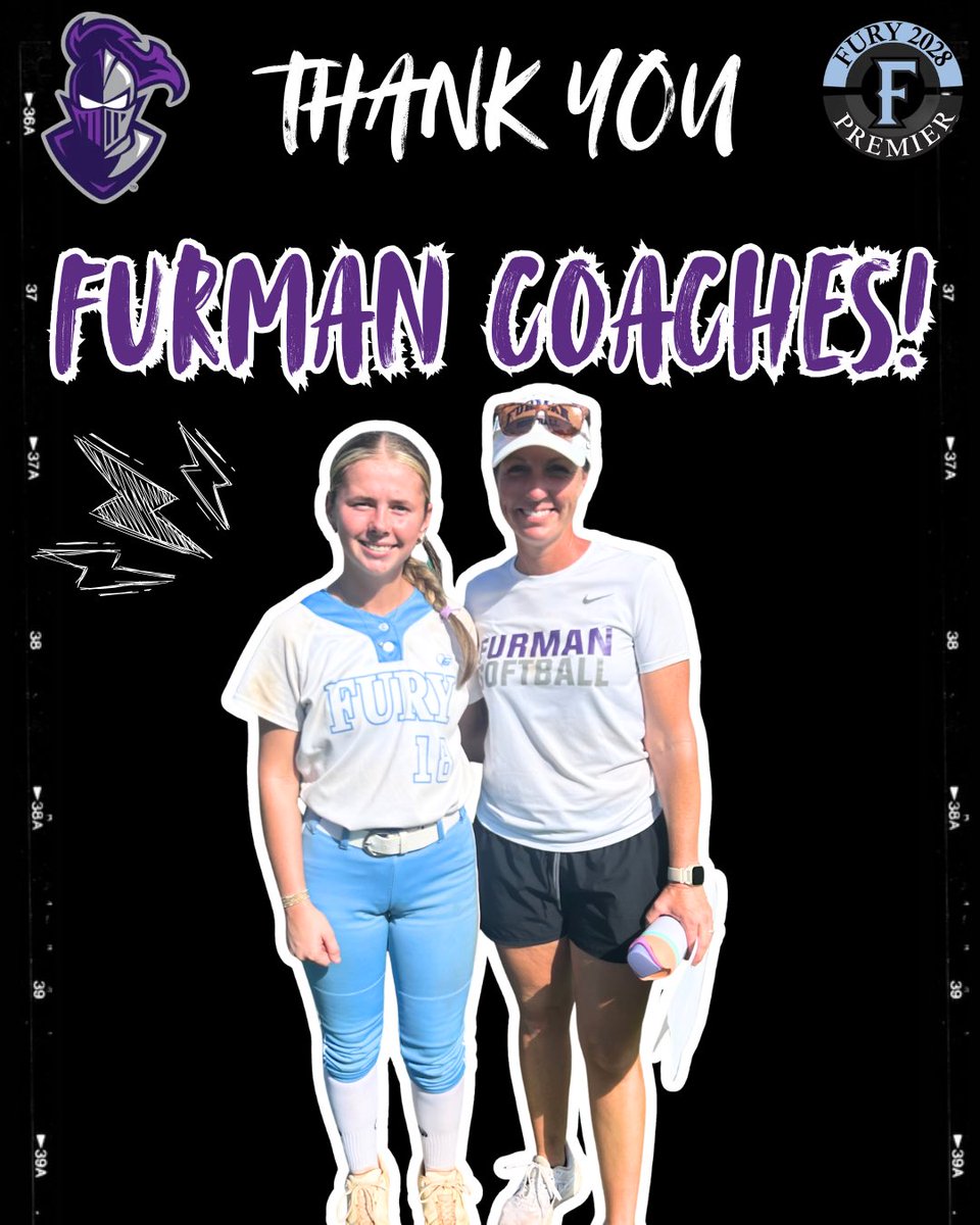 FuryPremier2028's tweet photo. THANK YOU to @FurmanSB and @MaryBethDen , @k_burkHEART, @emmebuzhardt and @ValerieCag71254 for having our #18 Charlotte Skelley (@Char_Skelley_18) at camp this past weekend. She really enjoyed her second camp and was especially grateful it wasn’t 40 degrees like the last one! https://t.co/JxL9pxmNF0