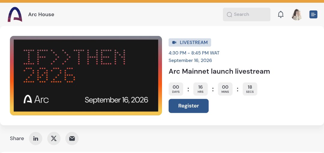 sabreenah_25's tweet photo. the @arc Mainnet goes live on September 16. This is the livestream.

Join us live from New York City for the Arc Mainnet launch event

https://t.co/Dcqs1nICEZ

See what’s live on Arc from Day 1 and what’s coming next, from institutional finance, global money movement, and always-on markets to the next generation of agentic economic activity.