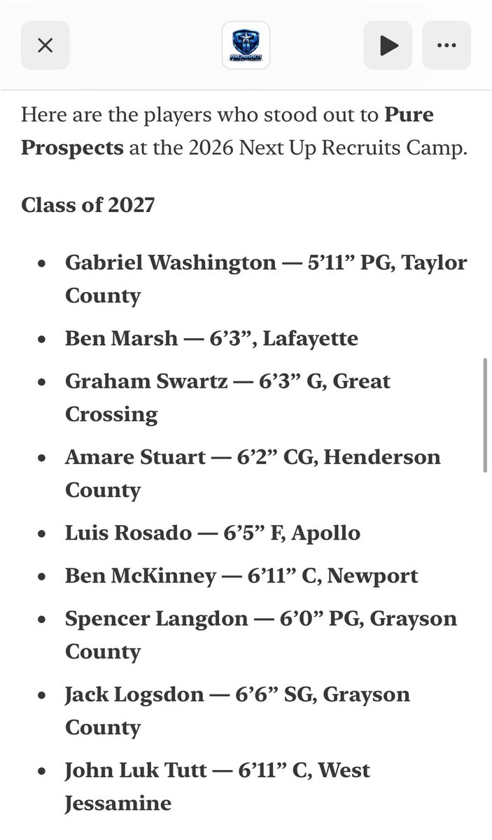 TanyaHarmon16's tweet photo. 👀 @Jude10bball  Proverbs 16:3 🏀 
Thank you for recognizing Jude @Pure_Prospects. 

@STMBoysHoops @PrepHoopsKY @KY_PrepReport @SISelect @mosesk225 @NextUpRecruits https://t.co/je4xSBeqkD