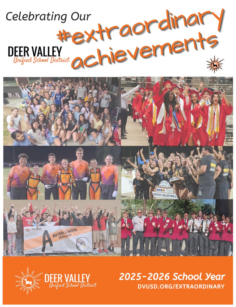 DVUSD's tweet photo. Hot off the press!  The 2025-2026 DVUSD Extraordinary Achievements are on the DVUSD website!  We couldn't be prouder of our extraordinary students, staff, and community who EXCELLED in 2025-2026!  https://t.co/86Dhy9Uzgo https://t.co/QvO3ferxtd