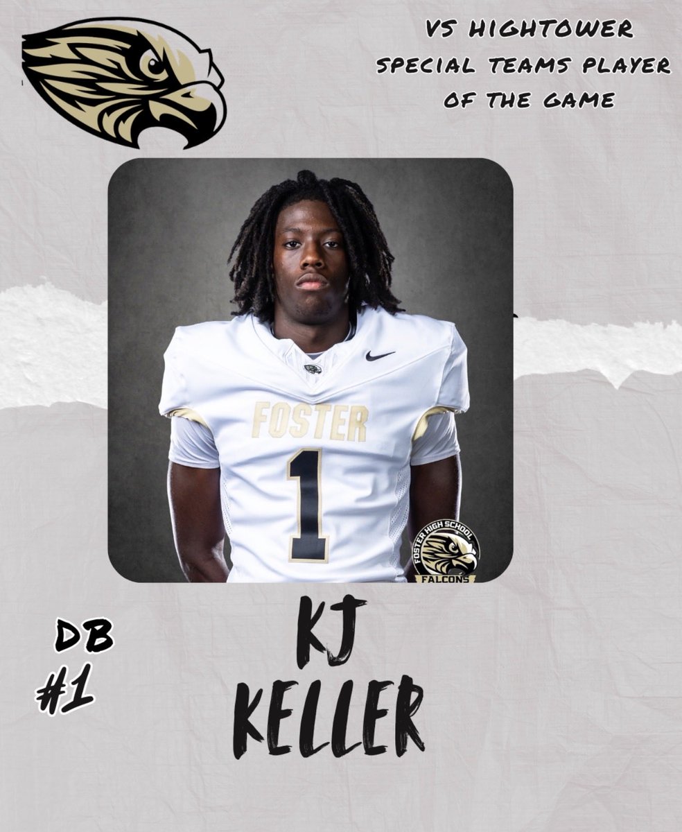 FosterFootball's tweet photo. Week 3 Player’s of the Week!! @AthleticsFoster @FosterHSNews @FHSABC_TX https://t.co/jYCzeZzPHt