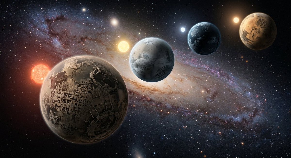 SayedZaeemRizvi's tweet photo. What if the universe isn’t silent because intelligent life never existed elsewhere?

What if countless civilizations rose millions or billions of years before humanity, then vanished as their planets became uninhabitable?

Maybe Earth isn’t the first.

Maybe we’re among the last. https://t.co/LgrVNrPRX0