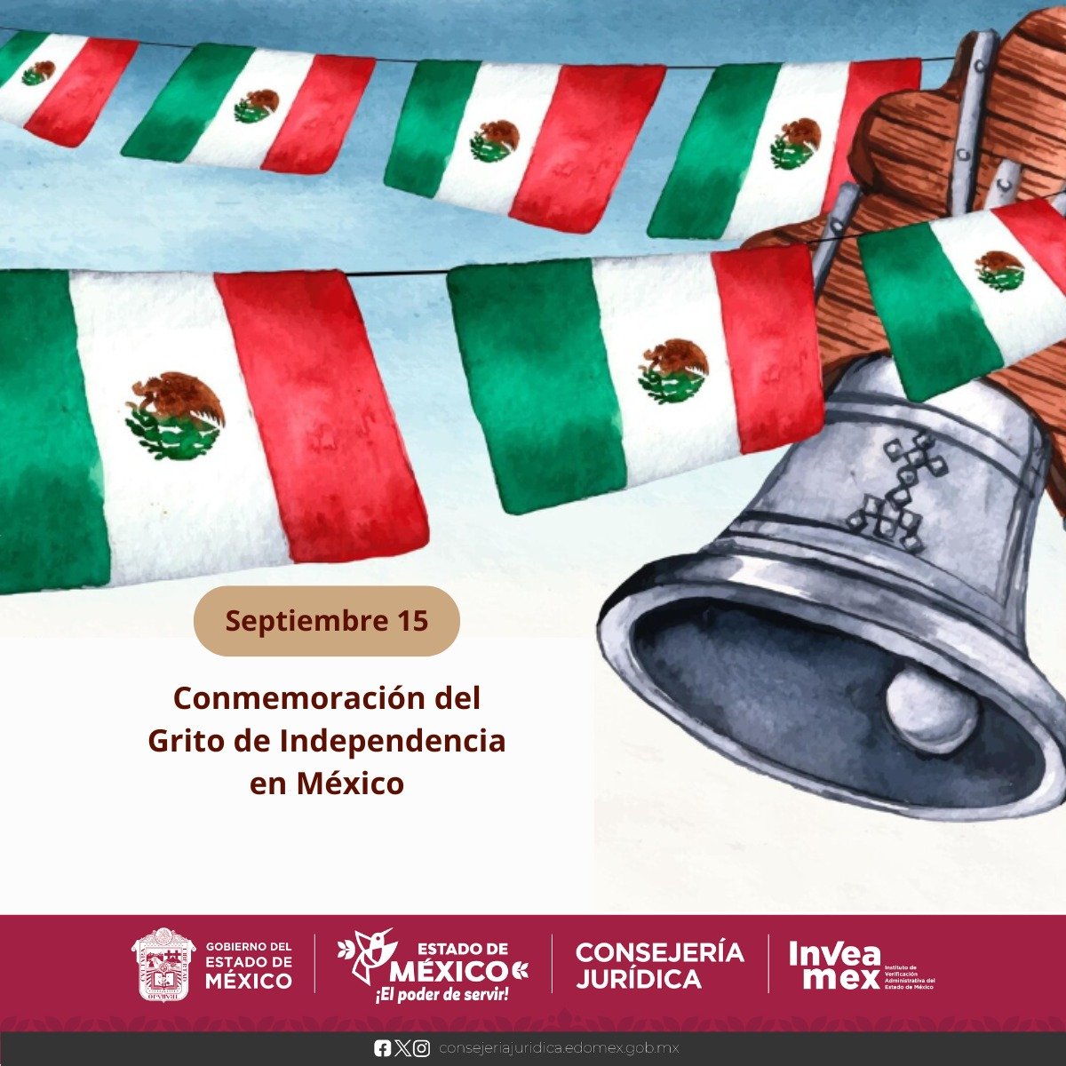 INVEA_mex's tweet photo. Celebrado cada 15 de septiembre en la noche, recordamos el llamado a la lucha armada encabezada por Miguel Hidalgo en 1810 dando inicio a la guerra de independencia contra España.
#Inveamex
#ElPoderDeServir https://t.co/GLckbRoaDk