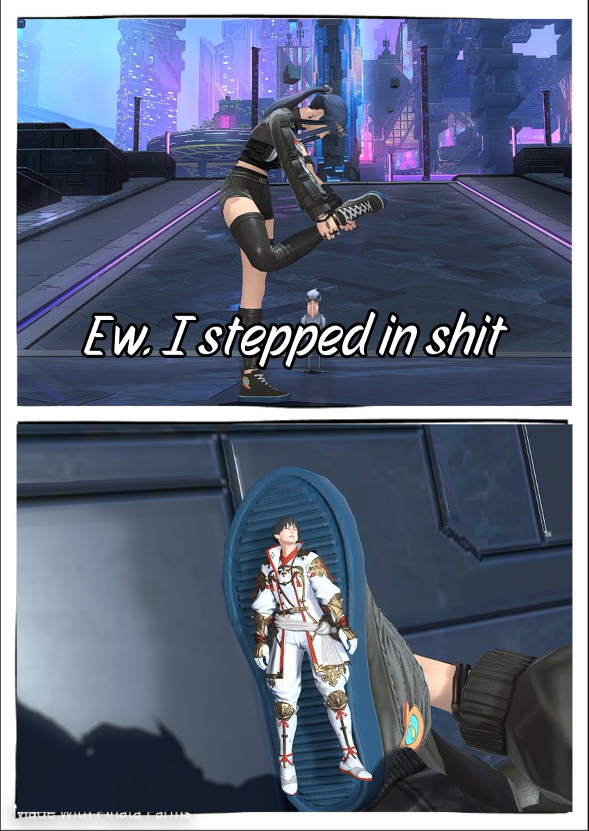 KeiraSakura1's tweet photo. Ew I stepped in something 
#ff14 #ffxiv #finalfantasyxiv #finalfantasy14 https://t.co/dql9cnUEWB