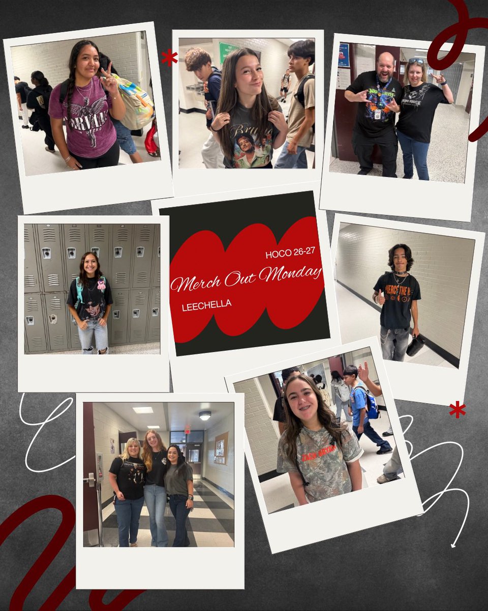 MidlandLFHS's tweet photo. ❤️🎸MERCH OUT MONDAY!🎸❤️

🤠 Students and staff showed off their favorite artists, bands, and merch to kick off Homecoming Week in style!

We’re just getting started! Bring on the rest of HOCO Week!❤️🤍

#leefreshmanhighschool #hoco2627 #merchoutmonday #rebelpride #midlandisd https://t.co/IBUotLa7XJ