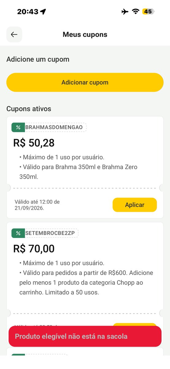foxadventure12's tweet photo. Me ajuda a te ajudar @BrahmaCerveja @ZeDeliveryl 
Liberar a cervejas https://t.co/7DSRgxk9vv