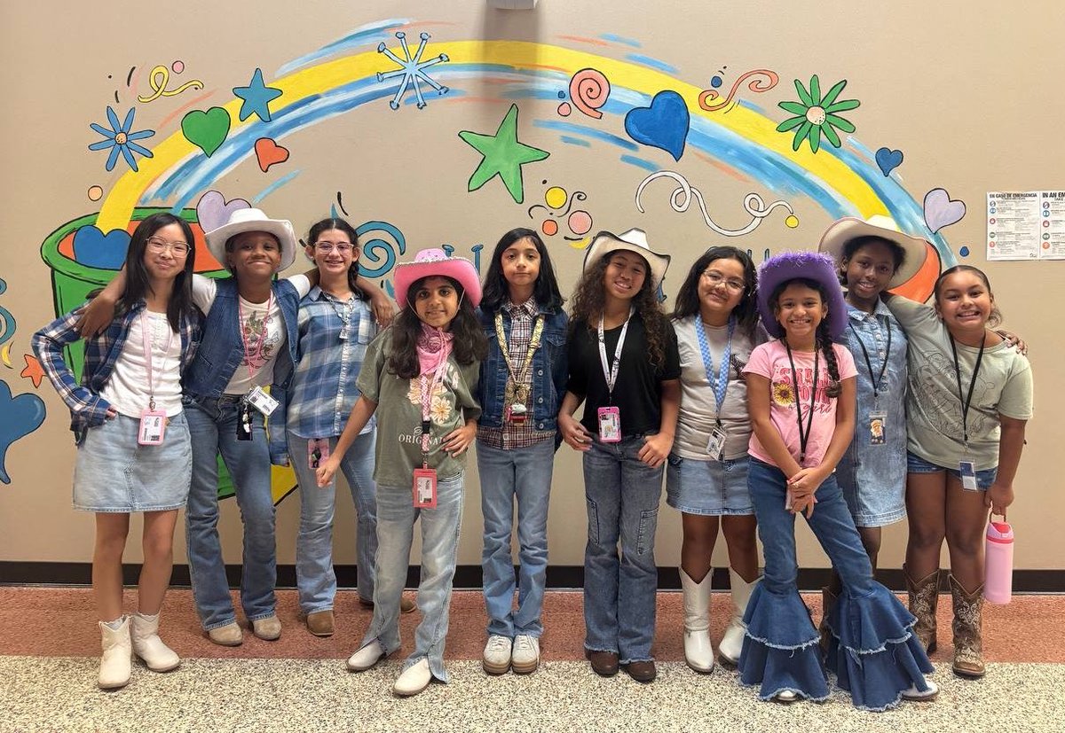 HutchisonElem's tweet photo. Today, our Hornets showed their Texas spirit for Western Day as part of Celebrate Freedom Week! From boots and denim to cowboy hats and western flair, our students and staff had a great time celebrating the unique culture and traditions of Texas. ❤️🤍💙

#LCISDFreedomWeek https://t.co/OruAt19kRz