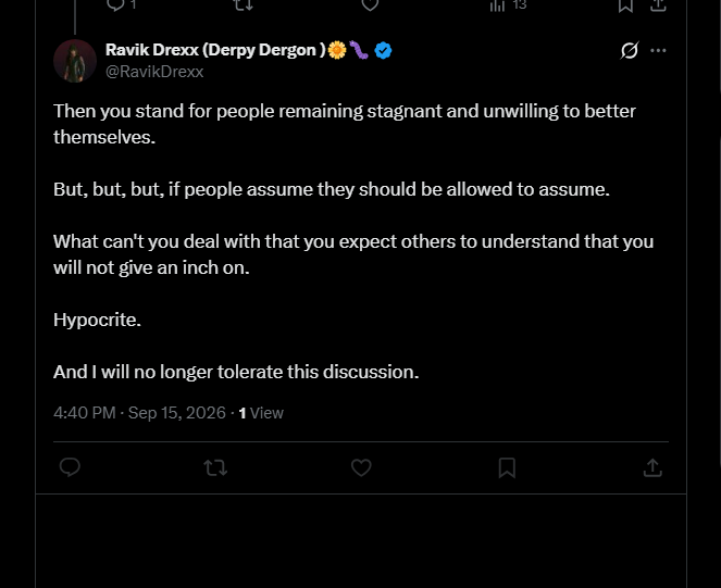BrandonBVarnell's tweet photo. I strongly believe in the freedom of the block button. I also believe that no one is obligated to continue a conversation if they don't want to.

That said, there's a certain irony to someone who feels the need to reply and then block because they cannot stand to let someone who presents an opposing idea have the last word.

It is essentially an admittance that they know they have no grounds to stand on, but are doubling down because they hate the idea of be wrong.