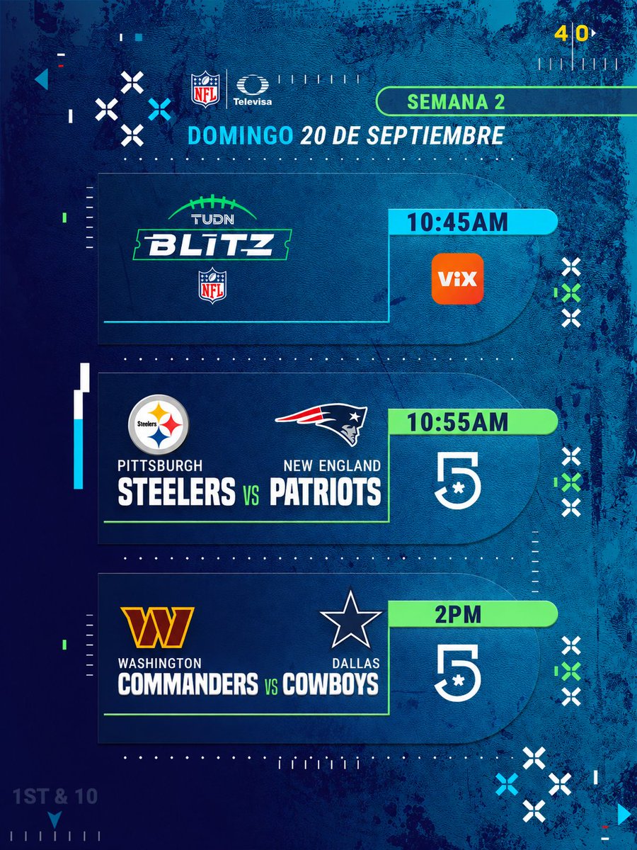 ViXDeportes's tweet photo. 🏈 ¿Un solo partido? Nah

Con Blitz @nflmx tienes jugadas, touchdowns y emoción de la jornada del domingo por @VIX 😮‍💨🔥

Sentimos la #NFLEnTelevisa como nadie 🇲🇽📲 https://t.co/WPNJfChWoN https://t.co/ZWrABB58Dd