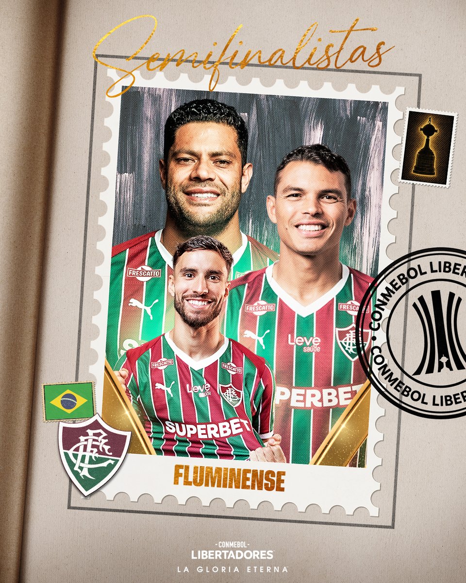 Libertadores's tweet photo. 🤩🔝 ¡Tricolor semifinalista! @FluminenseFC vuelve a estar entre los 4⃣ mejores de la CONMEBOL #Libertadores 

#GloriaEterna https://t.co/O1gAxYd7O4