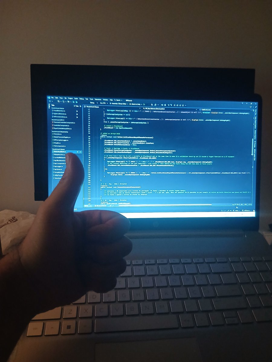 GdMarcomoutinho's tweet photo. // After so many of hours of work, thinking and planning, hundreds of lines of code, my AI Behavior System is coming alive!!!
#ExilionNexus #gamedev #solodev #unity #Csharp #UnityEngine https://t.co/6O83ICKKNw