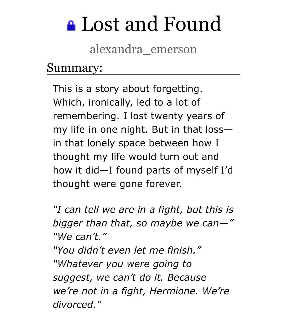 DeborahMich's tweet photo. @chronophobique Have you read lost and found by Alexandra Emerson? 

https://t.co/JSWQOQOYBb https://t.co/6qibavTY4I