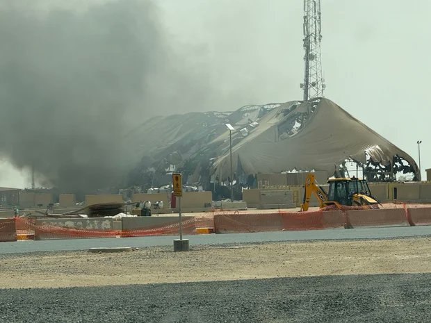 unusual_whales's tweet photo. BREAKING: New photos reveal widespread damage at multiple U.S. positions across the Middle East caused by Iranian attacks, per CBS https://t.co/c1kecvarcG