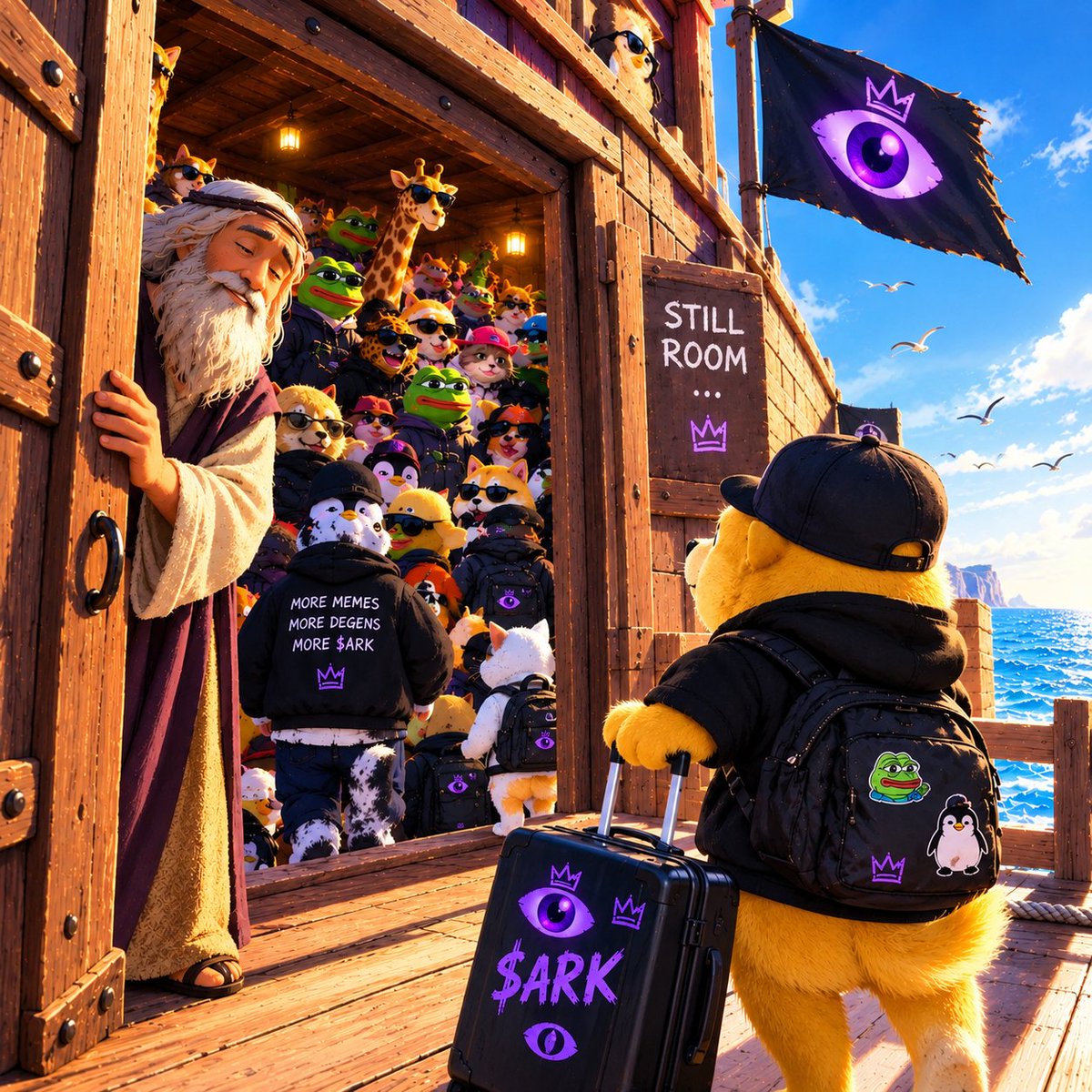Noahs__ARC's tweet photo. Noah thought the Ark was full.

then a new meme showed up at the door with a suitcase.

Noah just sighed and opened the door again.

$ARK keeps getting crowded day by day. https://t.co/UhrXH67onu