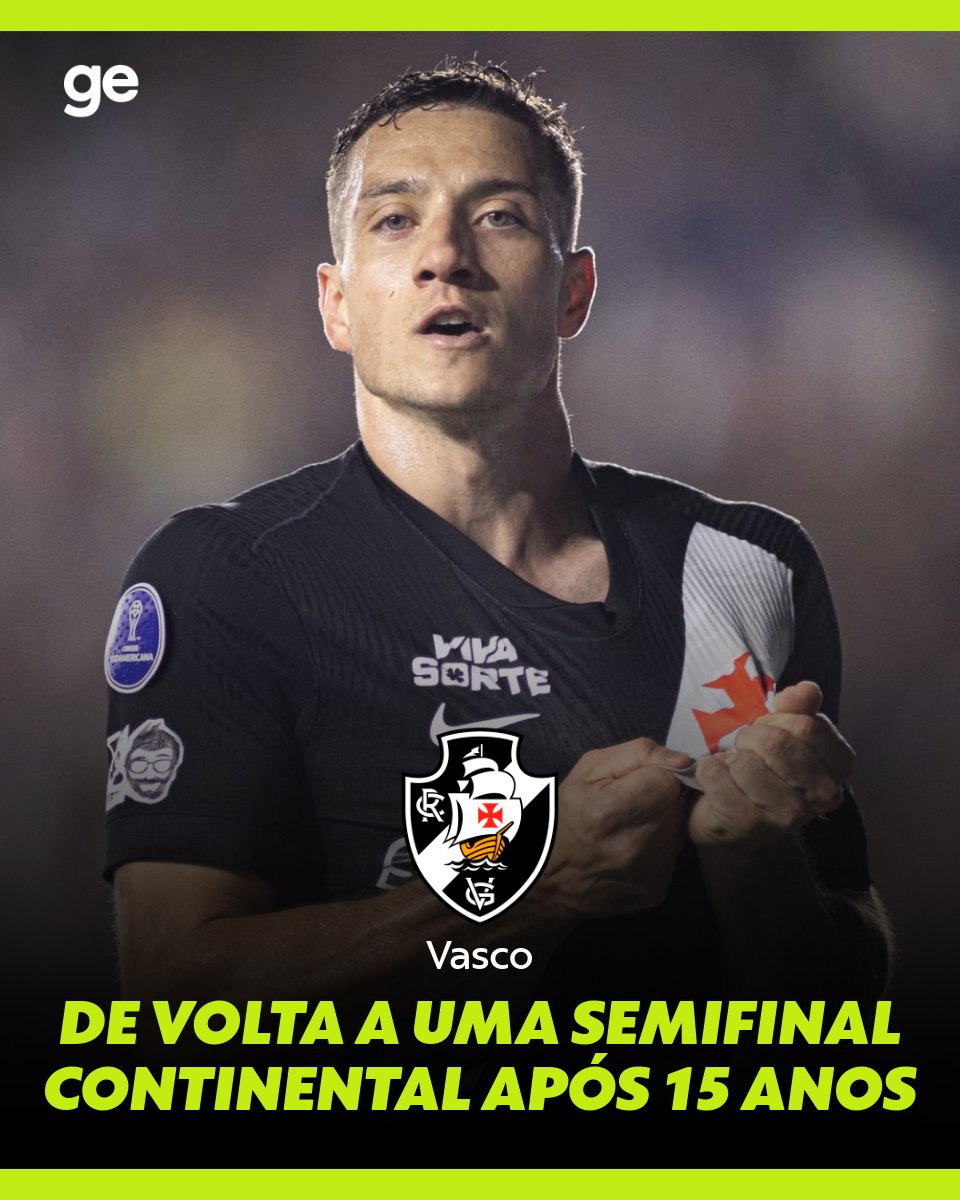 geglobo's tweet photo. 💢✅ O Vasco está de volta a uma semifinal continental após 15 anos. A última vez havia sido em 2011, quando enfrentou a Universidad de Chile na Sul-Americana.

Desde então, o clube carioca também disputou a Libertadores duas vezes: foi eliminado nas quartas de final em 2012 e na fase de grupos em 2018.

📸 Matheus Lima/Vasco e Agif

#futebol #vasco #sulamericana #ge