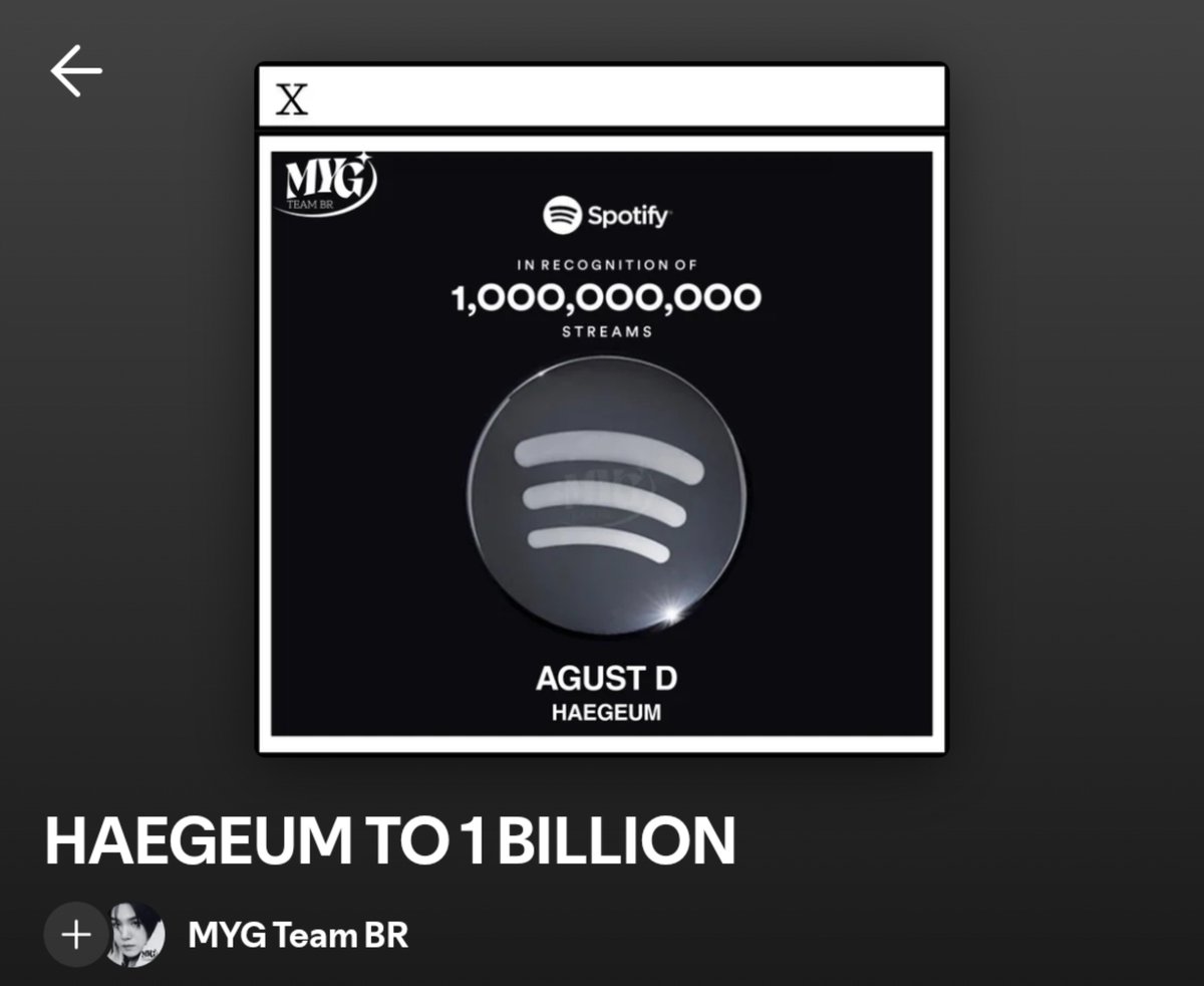 mygteambr's tweet photo. ✦ Recontagem do Spotify!

Hora de colocar aquela noturna para rodar!
Precisamos de cada stream ao tão sonhado 1B, podemos e conseguimos fazer muito mais do que está sendo feito!!

Haegeum To 1B ⮕ 139M
Previsão: dez/27

Algumas playlists noturnas:
🔗 https://t.co/CP24Jmxoup
🔗 https://t.co/ouRHRk9VaB
🔗 https://t.co/79HaqEy8OU

PANIC STREAM HAEGEUM
#HaegeumTo1B
#SUGA #AgustD #슈가